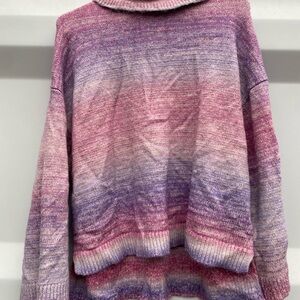 Women's Pink and Purple Sweater